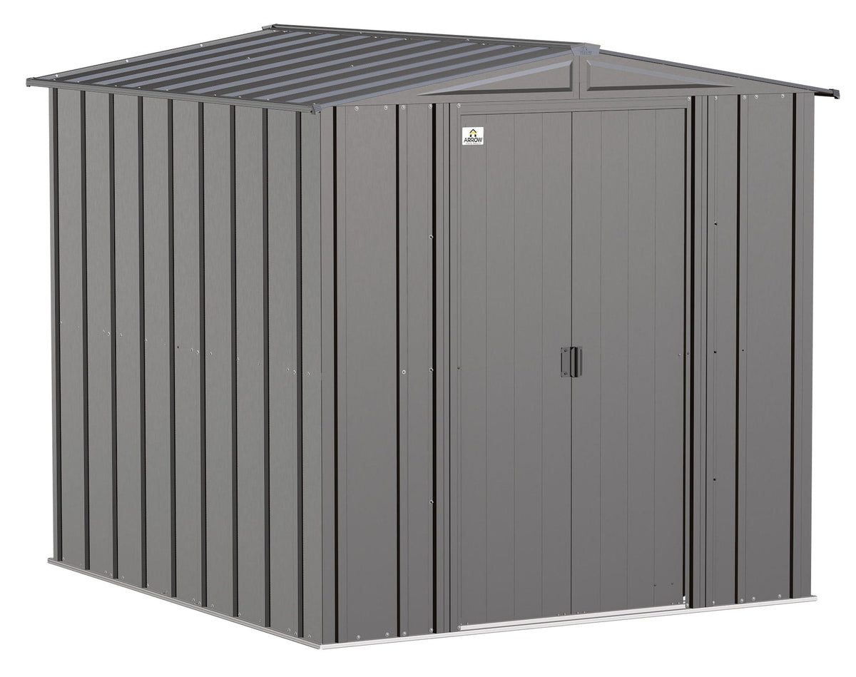 Classic Galvanized Steel Storage Shed, Charcoal, 6-ft x 7-ft O7U9 - product image 2