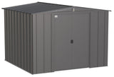 Classic Galvanized Steel Storage Shed, Charcoal, 8-ft x 8-ft Y3H4 - product image 1