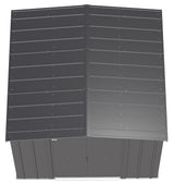 Classic Galvanized Steel Storage Shed, Charcoal, 8-ft x 8-ft Y3H4 - product image 5
