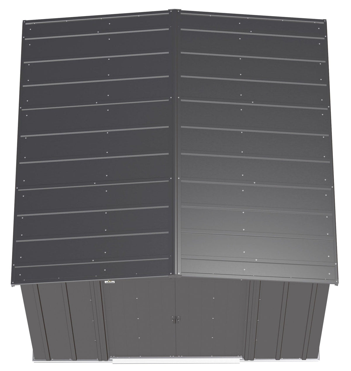 Classic Galvanized Steel Storage Shed, Charcoal, 8-ft x 8-ft Y3H4 - product image 5