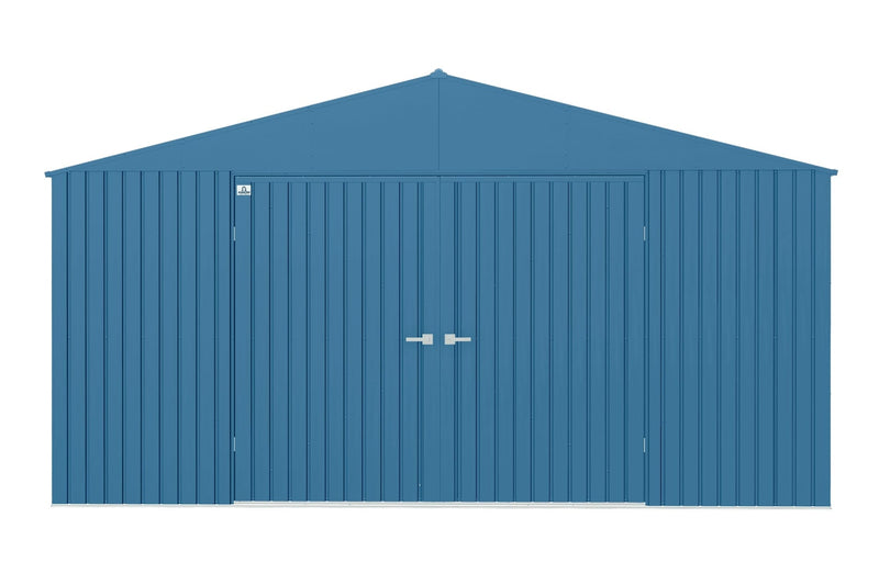 Elite 14x12-ft Blue Grey Corrosion-Resistant Steel Shed X9V7