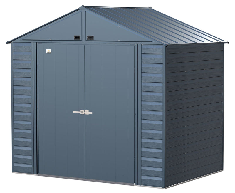 Select Galvanized Steel Storage Shed, Blue Grey, 8-ft x 6-ft C5R4