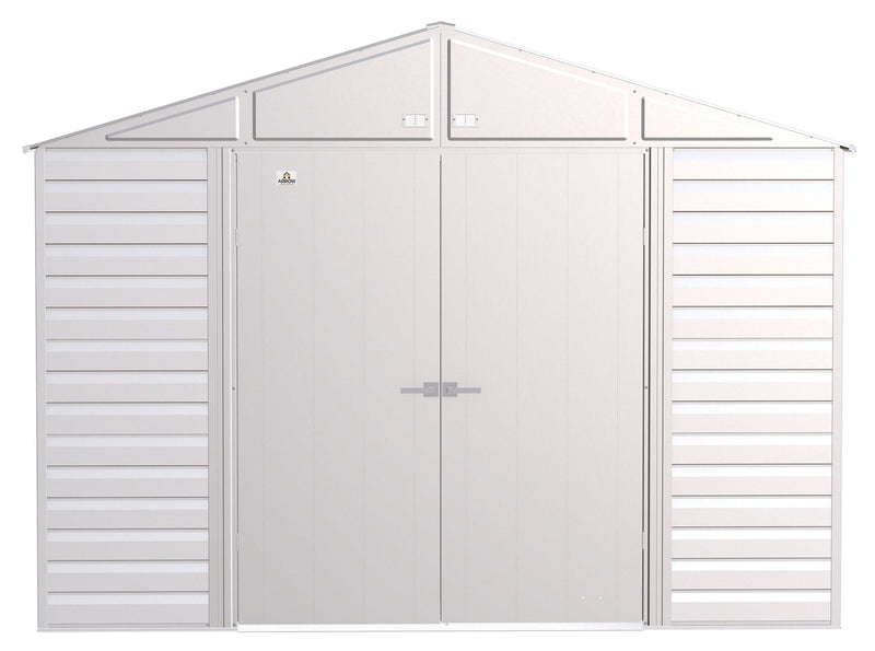Select Galvanized Steel Storage Shed, Flute Grey, 10-ft x 12-ft E6P1