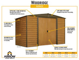 Woodridge 6x5-ft Corrosion-Resistant Steel Storage Shed N7E0 - product image 7