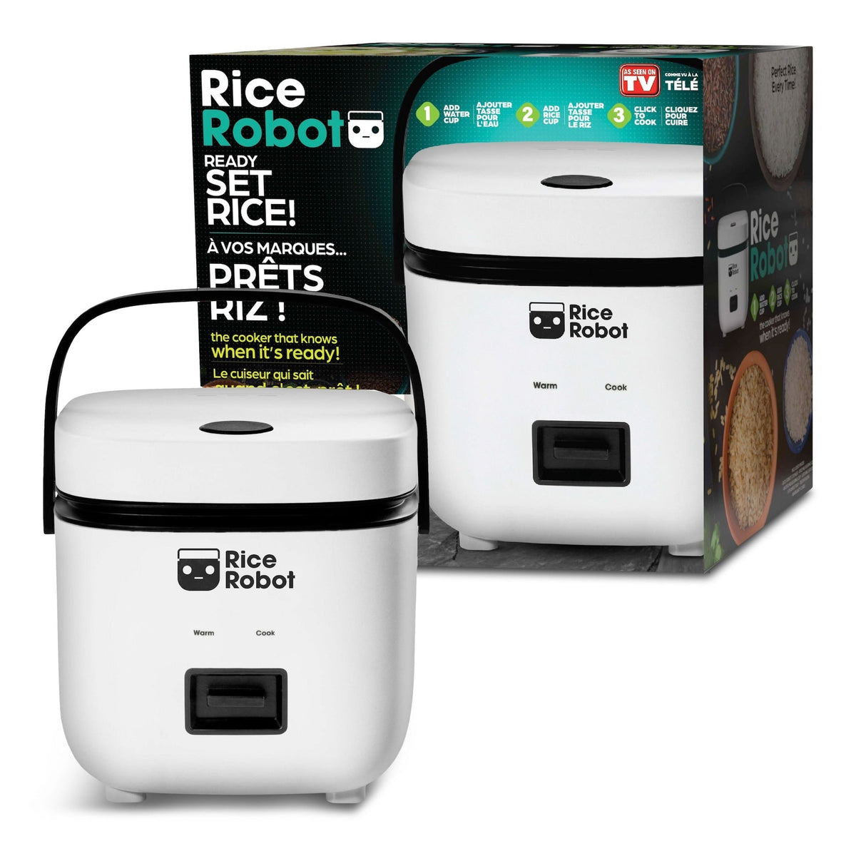 Ceramic Nonstick Rice Cooker, White, 1-qt L6U6 - product image 1