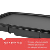 Family Sized Electric Griddle, Black, 20-in x 11-in B5S6 - product image 7