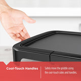 Family Sized Electric Griddle, Black, 20-in x 11-in O5H6 - product image 8