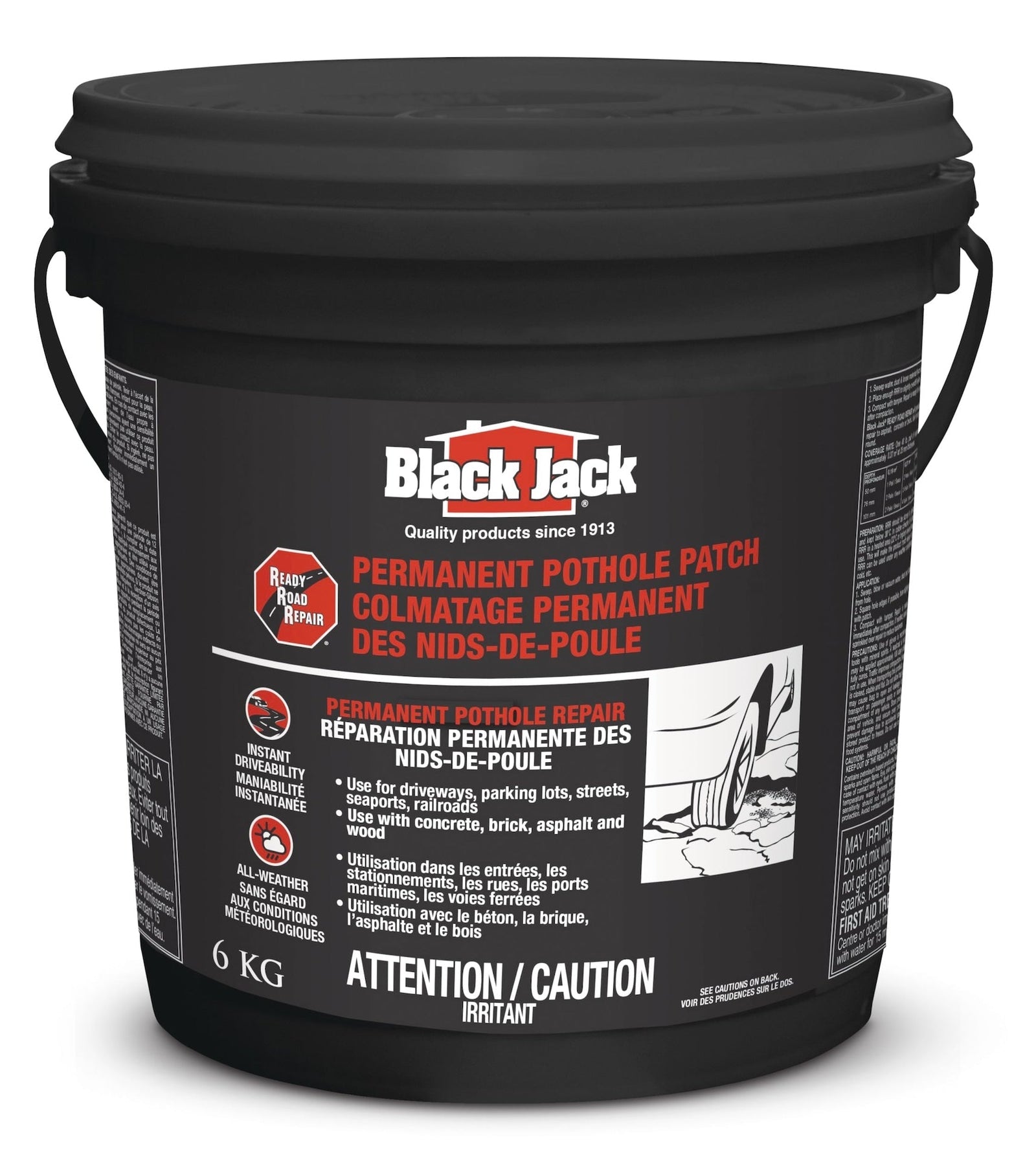 Black Jack Ready Cold Patch, Permanent Pothole Patch B0X0 - product image 1