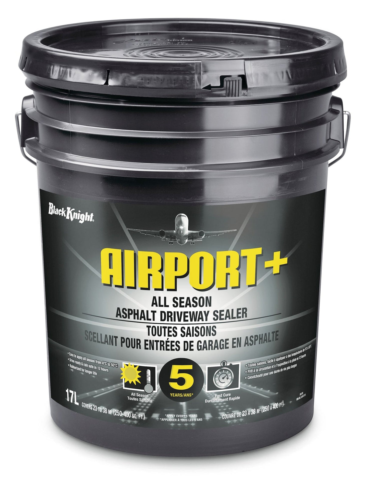 Black Knight Airport+ All-Season Driveway Asphalt Sealer, 250-400 sq. ft Coverage, 17-L B5H3 - product image 1