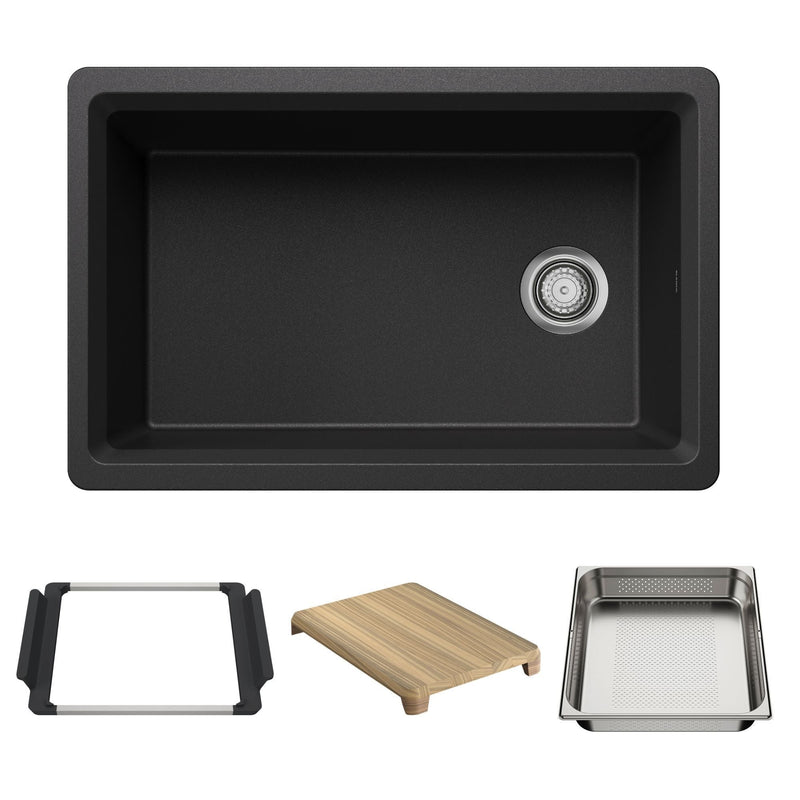 Inteos 30-in SILGRANIT Workstation Kitchen Sink R0Q5