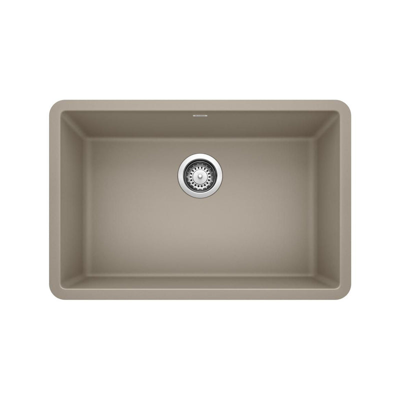 Precis SILGRANIT 27-in Single Bowl Undermount Kitchen Sink, Truffle V9J4