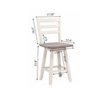 Alice Grey/White Swivel Counter/Bar Stool with Back Rest, 2-pc E9Y3 - product image 2