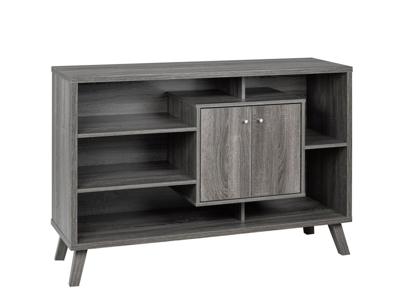 Multi-Tier Wooden Dining Buffet/Server with Storage, Grey H2R6