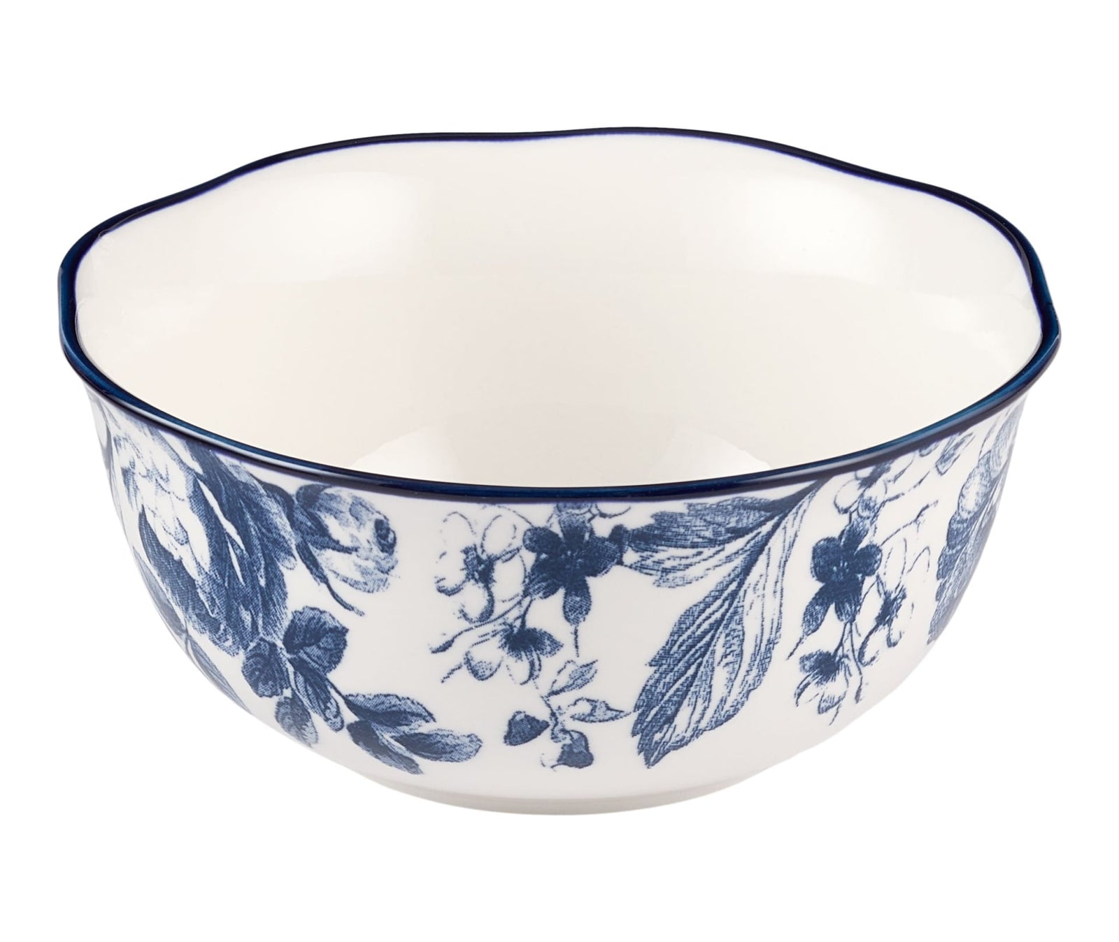 Augusta Stoneware All Purpose Bowl, 1-pc, White/Blue Floral N9H4 - product image 1