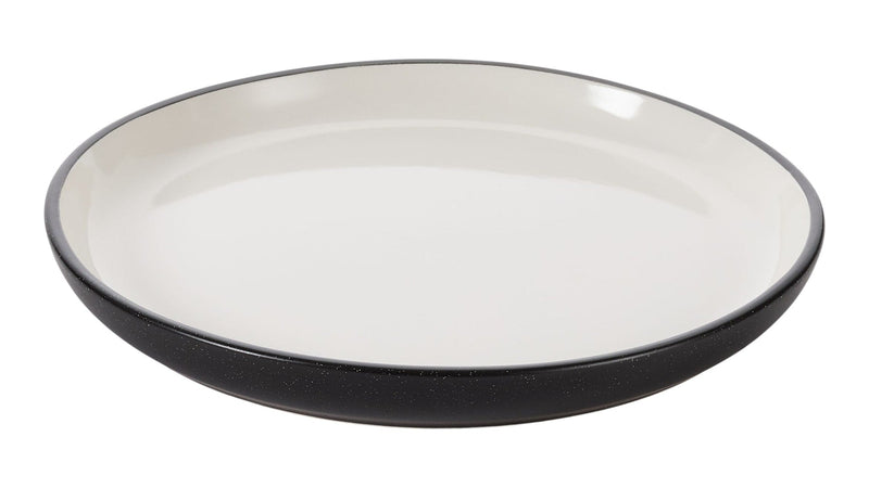 Catalone Side Kitchen/Dinner Plate, 1-pc, Black/White P9P0