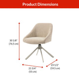 Chester Swivel Office Chair, Greige A6M9 - product image 3