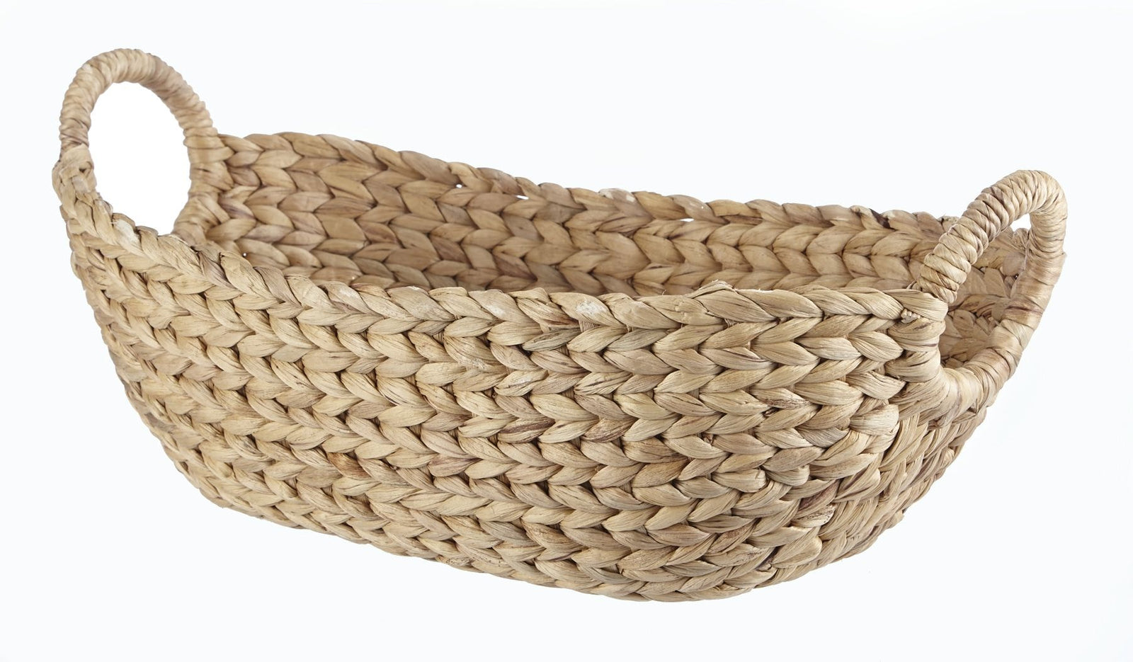 Della Oval Woven Natural Material Storage Basket, 19.6 x 11.4 x 8-in F5U7 - product image 1