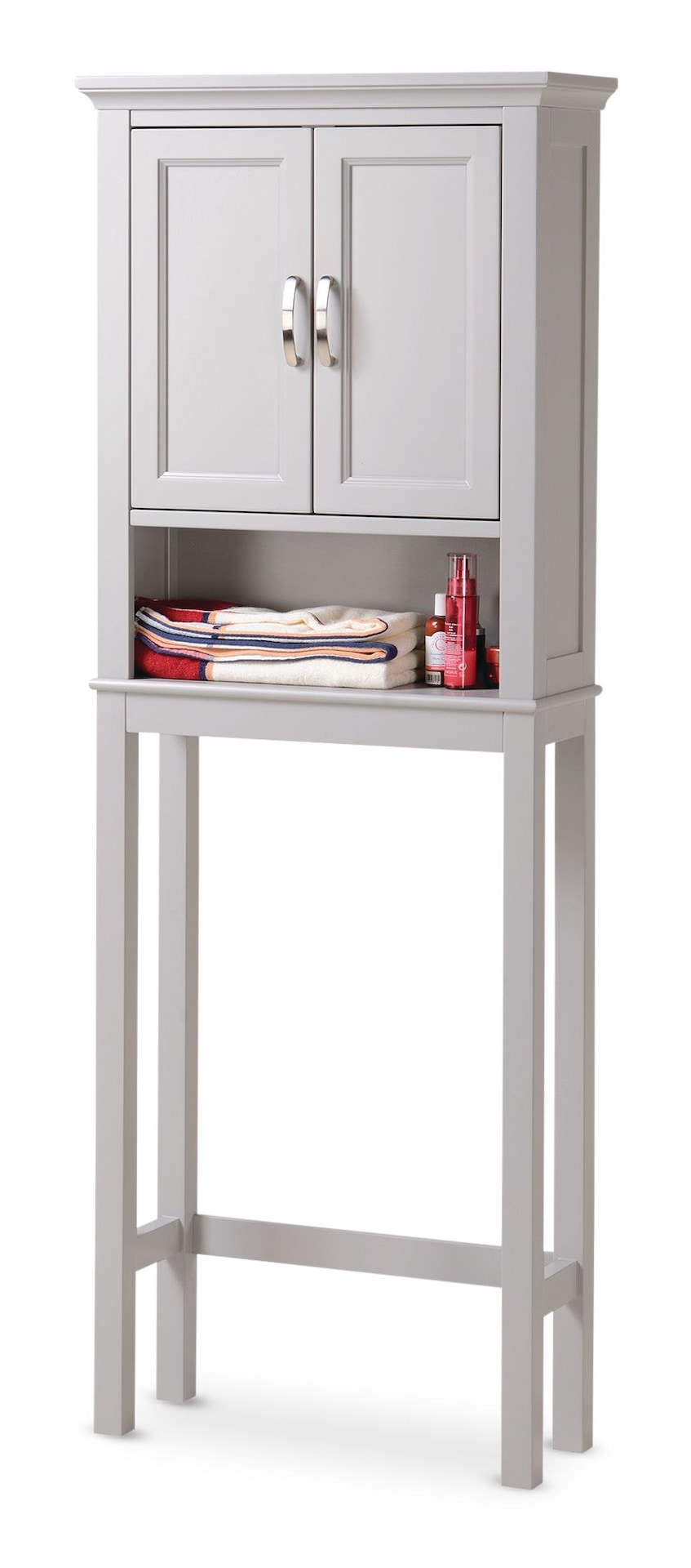 Elena 2-Door Over-The-Toilet Spacesaver Bathroom Storage Cabinet, Grey T7T9 - product image 1