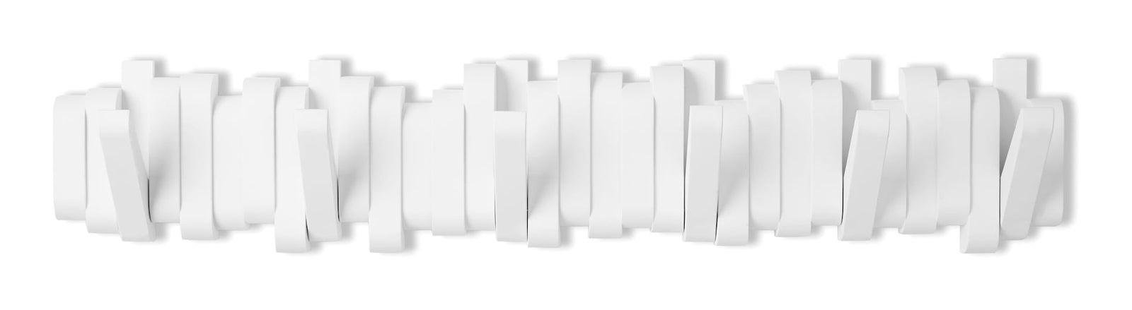 Flemington Steel 6-Hook Flip Down Rail, White, 24-in F7A2 - product image 1