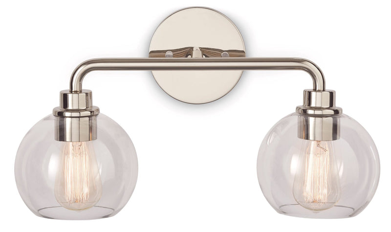 Fuller 2-Light Vanity Light Fixture, Polished Nickel Y8I0