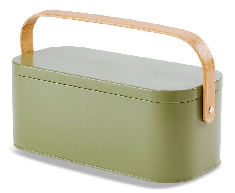 Metal Gardening Storage Container, Iron, Green I9R2