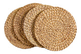 Natural Round Paper Placemat/Charger, Beige, 4-pk C4C9 - product image 1