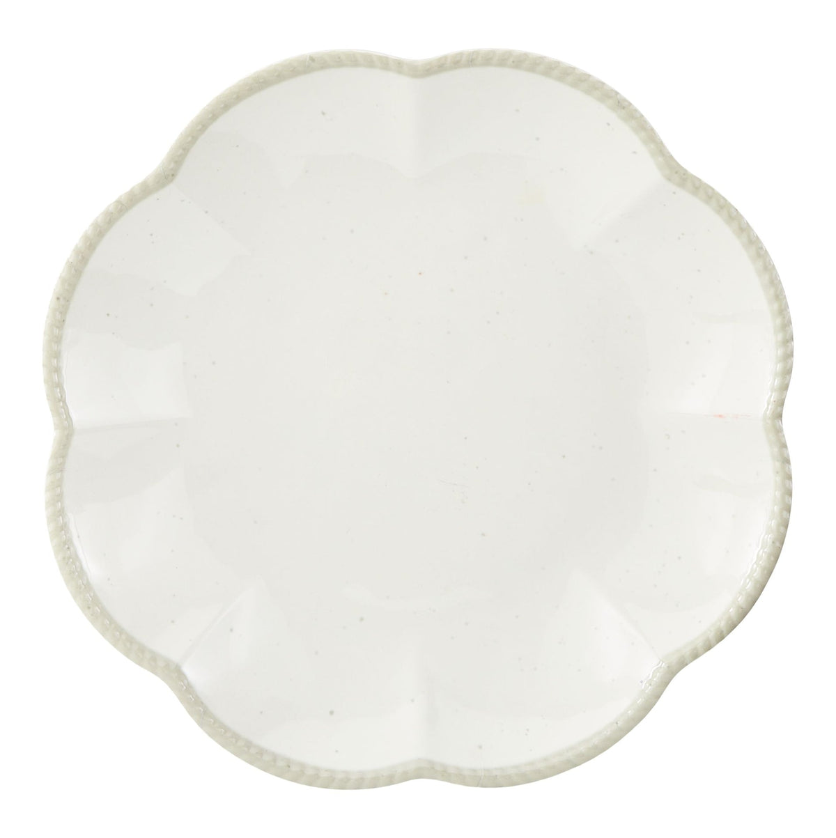 Scalloped Dinner Plate, BPA-free, Plastic, Ivory Colour U6J6 - product image 1