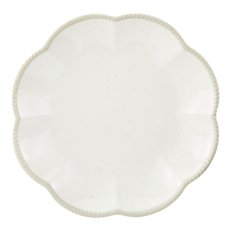 Scalloped Dinner Plate, BPA-free, Plastic, Ivory Colour U6J6
