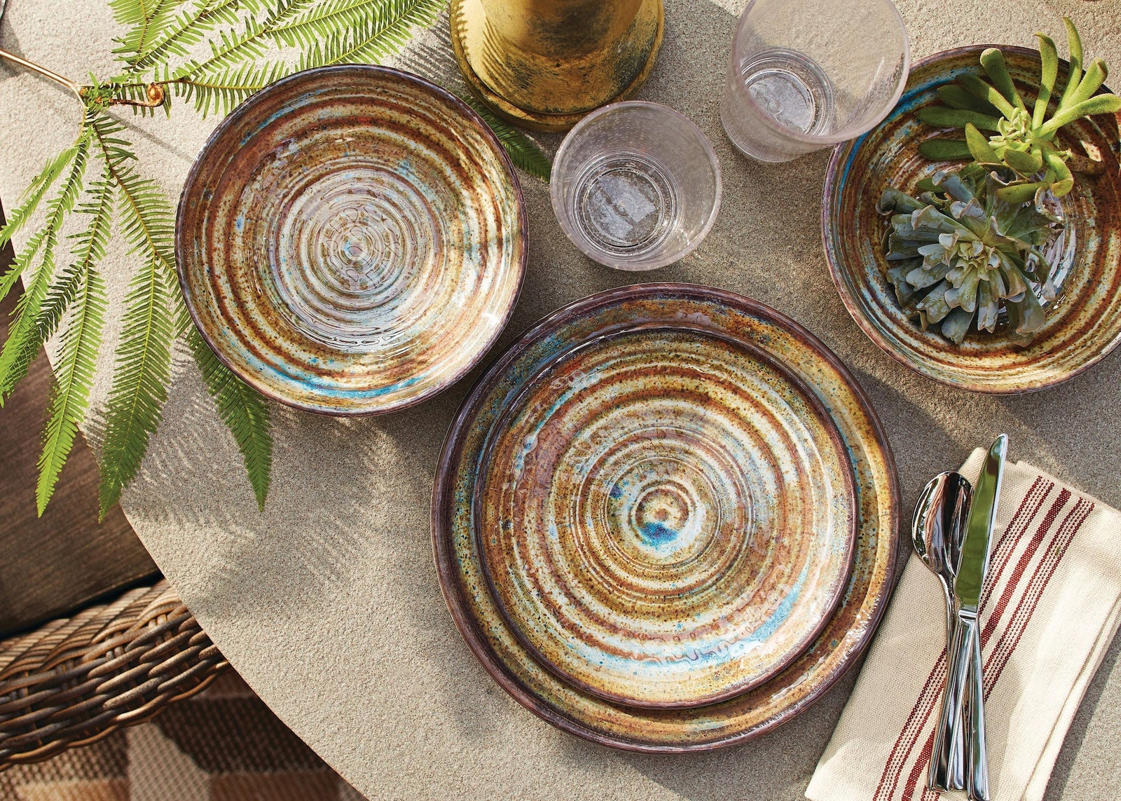 Seashore Outdoor Hand Painted Dinner Plates, 1-pc E6K9 - product image 4