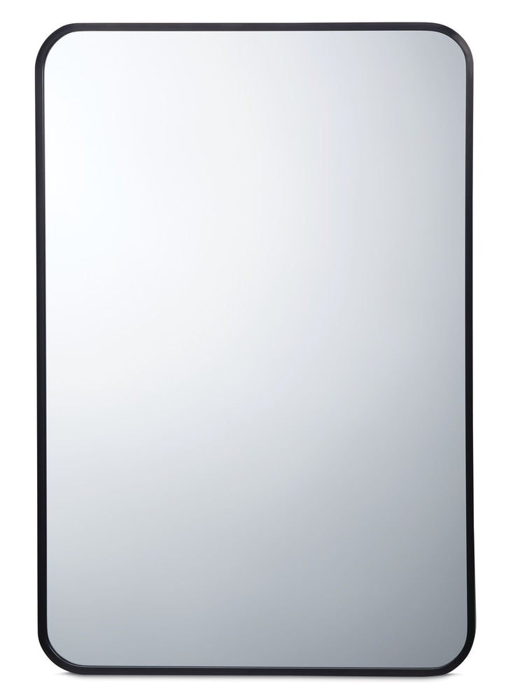 Truro Metal Rectangular Wall Mirror, Black, 20 x 30-in U3T5