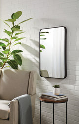 Truro Metal Rectangular Wall Mirror, Black, 20 x 30-in U3T5 - product image 6