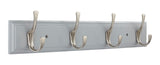 Voisin Stainless Steel 4-Hook Rail, Flint Grey, 27-in C4G5 - product image 1