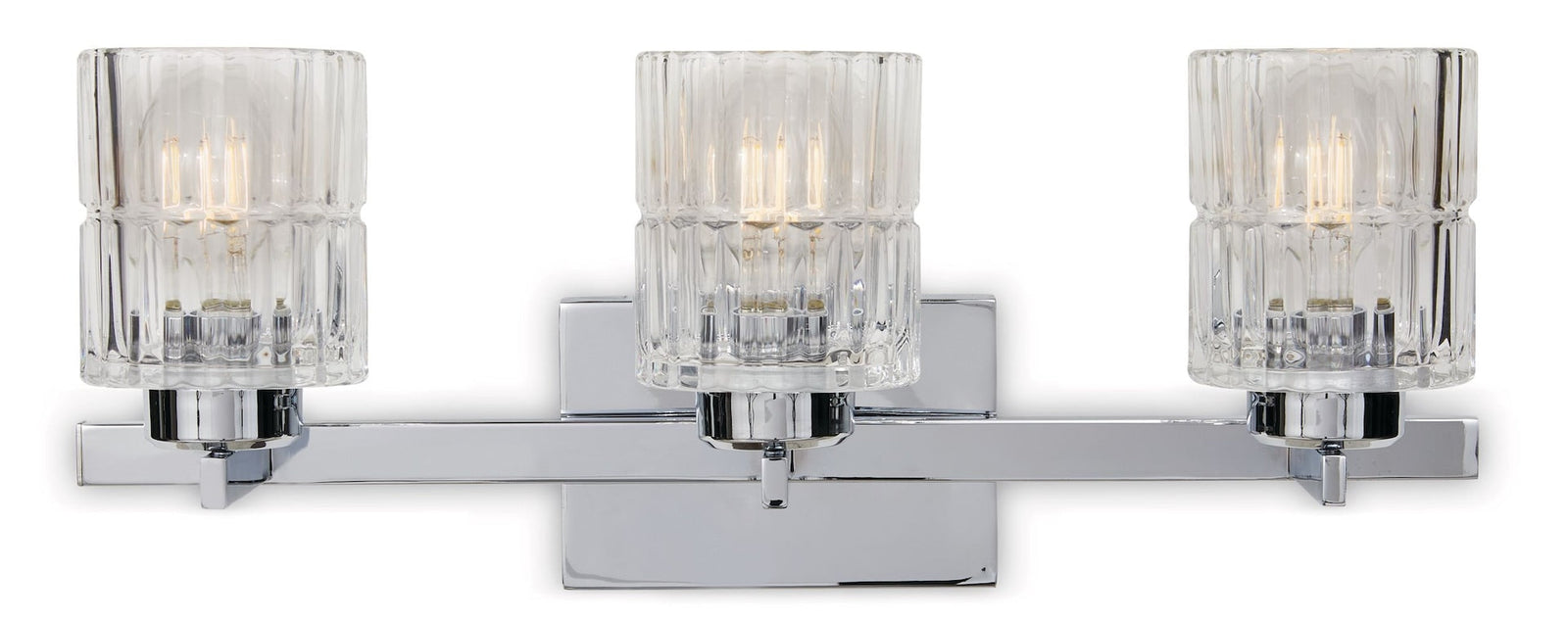 Waverly 3-Light Vanity Light Fixture with Clear Glass Shades, Chrome M5S2 - product image 1
