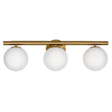 Winslow 3-Light Vanity Light Fixture with Opal Glass Shades, Brushed Gold I3L6 - product image 1