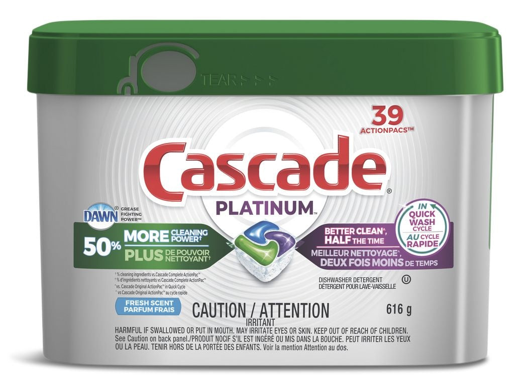 Platinum Dishwasher Detergent Pods, Fresh, 39-pk M1B5 - product image 1