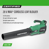 20V Cordless Battery-Powered Lawn & Garden Leaf Blower D4Q4 - product image 3