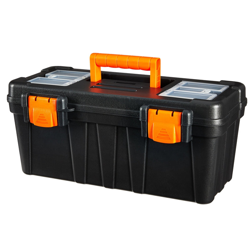 Portable Plastic Tool Box with Removable Tray, 17-in Y7Z4