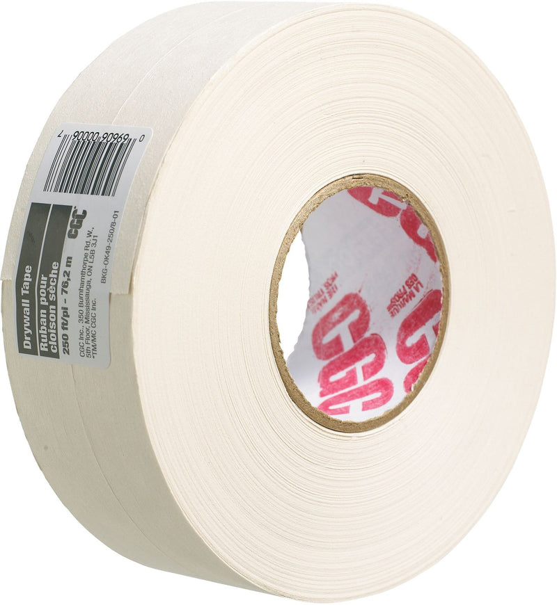 Drywall Paper Joint/Wallboard Tape Pre-Creased, Superior Bond, White, 2-1/16-in x 250-ft L0D4