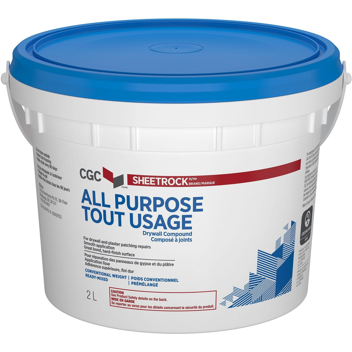 Sheetrock Ready-Mixed Drywall Wallboard Compound, 2-L Pail Q3Q9 - product image 1