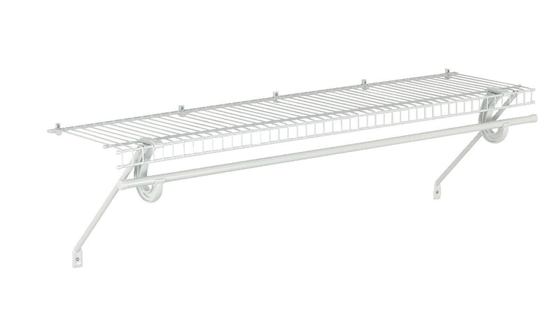 Superslide Wall Shelf Kit with Installation Hardware, 4-ft x 12-in D8M6
