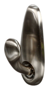 Large Decorative Metallic Hook with Adhesive Strips, Brushed Nickel, 5-lbs, 1 Strip per Pack S7N1 - product image 1