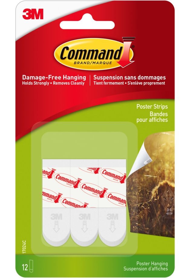 Removable Hook with Adhesive Strips, Damage Free Hanging, Reusable, Re-Position J6T3