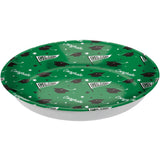 Grad" Round Plastic Reusable Serving Bowl, Green, 14-in, for Graduation Y4Z8 - product image 1