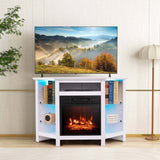 Fireplace TV Stand with LED Lights, White J3W3 - product image 3