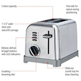 Metal Classic Toaster with 6 Settings, Stainless Steel, 2-Slices D8W1 - product image 4