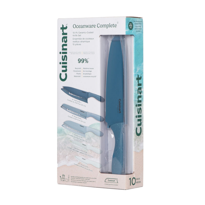 Oceanware Non-Stick Steel Knife Set, 10-pc T8X6