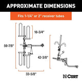 18085 2-Bike Tray-Style Hitch Mount Bike Rack, Fits 1-1/4, 2-in Receiver, Black O8N4 - product image 3