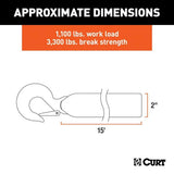 29450 15-ft Winch Strap with Snap Hook (1,100-lb) Z2K4 - product image 5