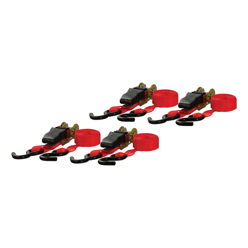 83002 16-ft Red Cargo Straps with S-Hooks (500-lb, 4-pk) Z2R8
