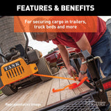 83002 16-ft Red Cargo Straps with S-Hooks (500-lb, 4-pk) Z2R8 - product image 7